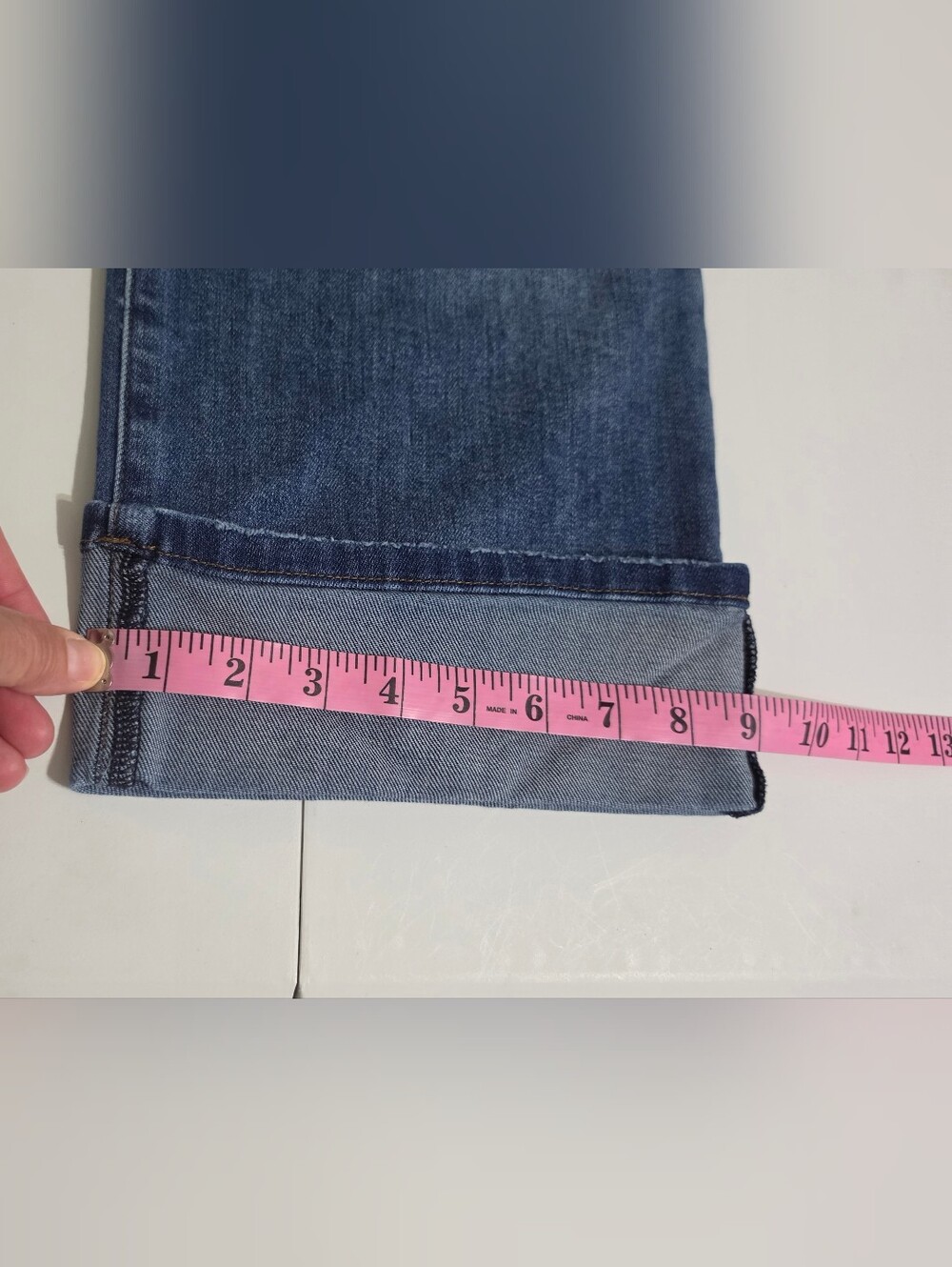 KUT From The Kloth Charlotte Jeans 8 Petite Wide Leg Cuffed Crop High Rise Denim - Picture 12 of 12